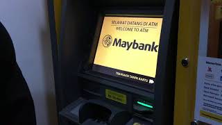 Withdrawing Money from Maybank ATM in Bali Indonesia using Philippine Card  I’m a Millionaire [upl. by Eninotna]