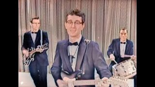 BUDDY HOLLY AND THE CRICKETS SING PEGGY SUE LIVE N 1957 AND IN COLOUR [upl. by Beverlie]