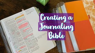 Creating A Journaling Bible Pt 2  Journal With Me [upl. by Nosnev]