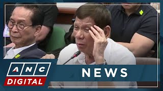 WATCH PH senators question expresident Duterte on drug war policy killings 12  ANC [upl. by Bradney]