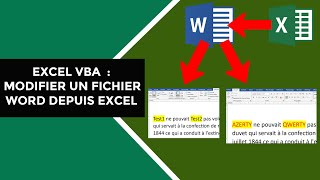 Excel VBA  Modifier un fichier Word depuis EXCEL [upl. by Seravat707]