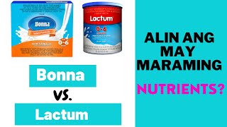 Bonna vs Lactum Formula Milk for 0 6 Months Old Baby  Alin ang may maraming nutrients [upl. by Kessel]