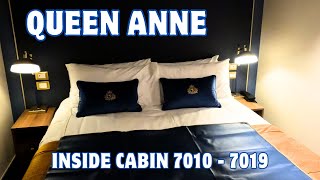 QUEEN ANNE  two different interior staterooms  INSIDE CABIN 7010  7019  CUNARD LINE [upl. by Oreste]