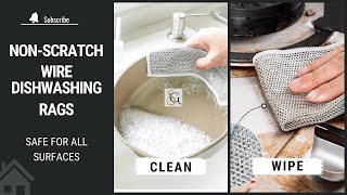 Tired of Scratched Dishes Use NonScratch Wire Dishwashing Rags for Safe and Effective Cleaning [upl. by Ciapas]