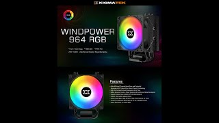 مبرد هوائي جميل للالعاب WINDPOWER 964 RGB XIGMATEK [upl. by Enairb]