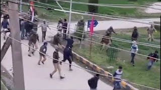 NIT clashes in Srinagar  CRPF in campus after students lathicharged by Police [upl. by Paris]