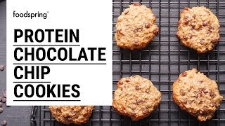 Protein Chocolate Chip Cookies  Der gesündere Klassiker mit Extraprotein [upl. by Eillom]