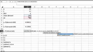 Newsvendor Example in Excel [upl. by Aelam]