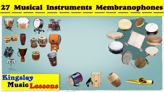 Membranophones 27 Musical Instruments Pictures amp Video  Ethnographic Classification  Kingsley Mu [upl. by Odranoel]