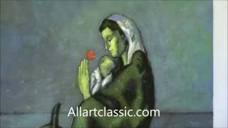 Picasso Mother and Child on the BeachHand Painted Oil Painting Reproduction [upl. by Nabila]