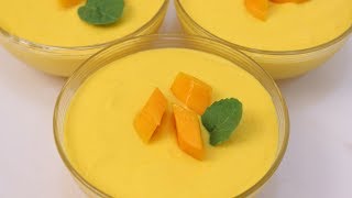 3 Ingredients Mango Mousse Recipe  How to make Mango mousse  Eggless Mango Mousse  Mango Recipes [upl. by Behre]