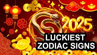 Pinakamaswerteng Zodiac Signs Sa 2025  2025 Luckiest Chinese Zodiac Signs Colors Numbers Charms [upl. by Eglantine]