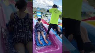 Fun at the water park 💦😲trampoline Assument waterpark viralvideo shorts [upl. by Liakim3]