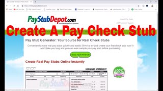 How To Create A Pay Check Stub For Your Employee Using PayStubDepot [upl. by Barbee704]