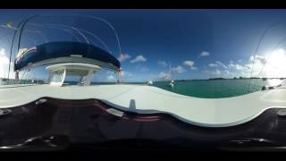 British Virgin Islands 360 BVI Sailboat attached to a mooring ball [upl. by Airdua]