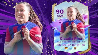 FC 24 CLAUDIA PINA 90 FUTURE STARS PLAYER REVIEW I FC 24 ULTIMATE TEAM [upl. by Pacificia]