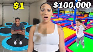 1 VS 100000 TRAMPOLINE PARK CHALLENGE [upl. by Aerdna816]