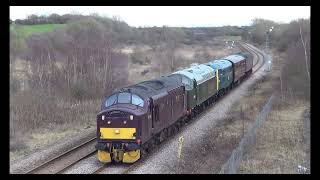 37676 arrives at Shildon with York NRM cavalcade  270224 [upl. by Ibmab594]