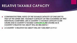 TAXABLE CAPACITY PUBLIC FINANCE [upl. by Siffre]