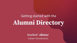 Getting started with the Alumni Directory [upl. by Lenee]