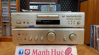 Cặp âm ly Denon 390IVđầu CD Denon 755IIKèm khiển sịngiấy tờAlo 0964396651 [upl. by Ynnattirb120]