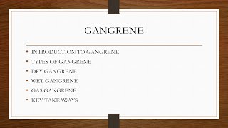 General Pathology  Gangrene and types of gangrene [upl. by Suirtemed961]