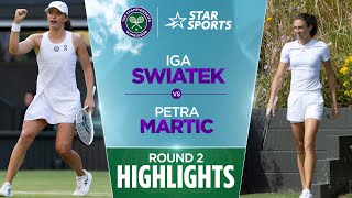 Wimbledon 2024  IgaSwiatek advances to Round 3 with a straightset victory  WimbledonOnStar [upl. by Nalda]