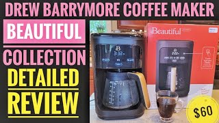 DETAILED REVIEW Drew Barrymore Beautiful 14 Cup Coffee Maker How To Make Coffee [upl. by Anica8]