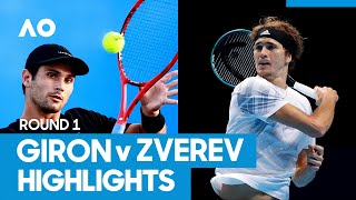 Marcos Giron vs Alexander Zverev  Match Highlights 1R  Australian Open 2021 [upl. by Askari]