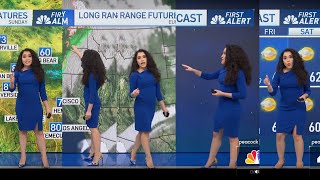 Stephanie Olmo with the late night First Alert Weather for NBC4 Los Angeles November 9 2024 [upl. by Nosremaj]