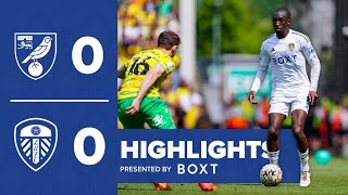 Highlights Norwich City 00 Leeds United  EFL Championship Playoff semifinal 1st leg [upl. by Retsevlis]