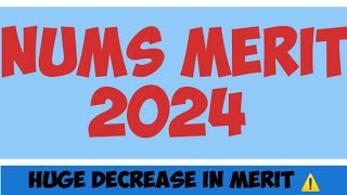 NUMS Merit 2024 Huge DecreaseDrop in merit ⚠️‼️ numsmdcat numslatestnews numsmdcat2024 [upl. by Harelda]