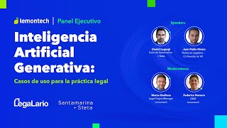 Webinar Inteligencia Artificial Generativa Casos de uso para la práctica legal [upl. by Anerres883]