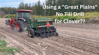 How to Plant Clover using a No Till Drill Land Pride 606NT Great Plains [upl. by Jonah]