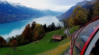 Scenic Switzerland from The Brienz Rothorn Bahn Cog Railway [upl. by Parish]