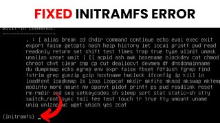 how to fix the initramfs error in kali linux [upl. by Udela]