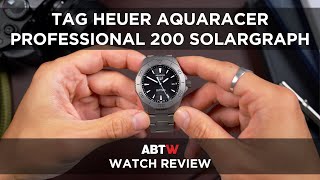 TAG Heuer Aquaracer Professional 200 Solargraph Titanium Watch Review [upl. by Salangia]