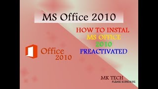 Easy to instal the MS OFFICE 2010 PREACTIVATED in windows 10 [upl. by Anyer371]