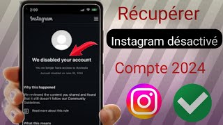 Comment récupérer un compte Instagram désactivé 2024  Récupérez votre compte Instagram désactivé [upl. by Adlog]