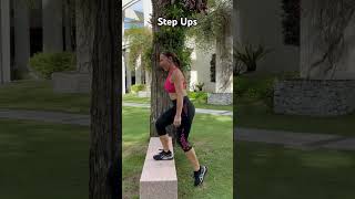 Work your legs and glutes with step ups stepup glutes legs bodyweightworkout glutes workout [upl. by Ihsir]