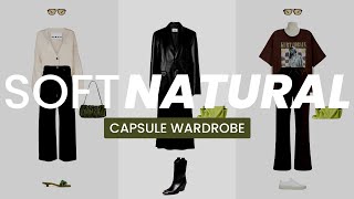 36 SOFT NATURAL OUTFIT IDEAS  Casual  Edgy Capsule Wardrobe for the Soft Natural Kibbe Type [upl. by Adias]