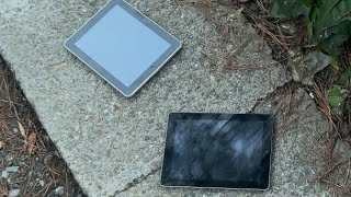 iPad 1 VS iPad 4 Drop Test amp Destruction [upl. by Findley]