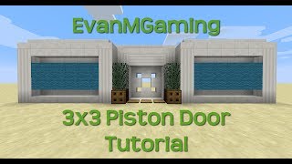 Minecraft Tutorial  3x3 Piston Door Works in all versions [upl. by Nilesoy]