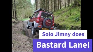 Solo Jimny off road adventure on Horseshoe Lane Bastard Lane onto Bomber Lane in Wales [upl. by Carie656]