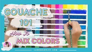 GOUACHE 101 Basic Gouache Palette  Gouache for Beginners [upl. by Kral121]