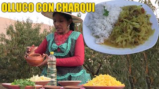 PAPALISA OLLUQUITO CON CHARQUI A FOGÓN RECETA PERUANA  CHOLITA JULIA [upl. by Adaliah]