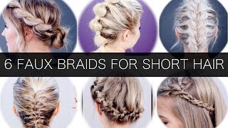 6 Different Faux Braids For Short Hair  Milabu [upl. by Inajna]