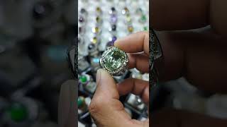 Prasiolite ring alpaia Prasiolite kecubunghijau batuakik jewelry tiktok youtubeshorts [upl. by Ennovi922]