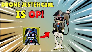 THE DRONE JESTER GIRL LEGENDARY UNIT IS OP Circus Tower Defense Roblox [upl. by Amilas]