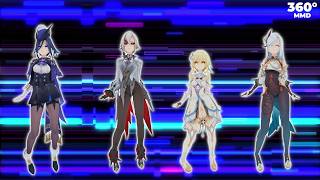 【Genshin Impact 360°MMD】Ghost Dance「Clorinde Arlecchino Lumine amp Shenhe」 [upl. by Eastlake]